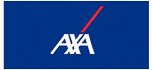 Logo AXA avec trait rouge diagonal