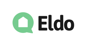 Logo Eldo avec pictogramme de maison verte